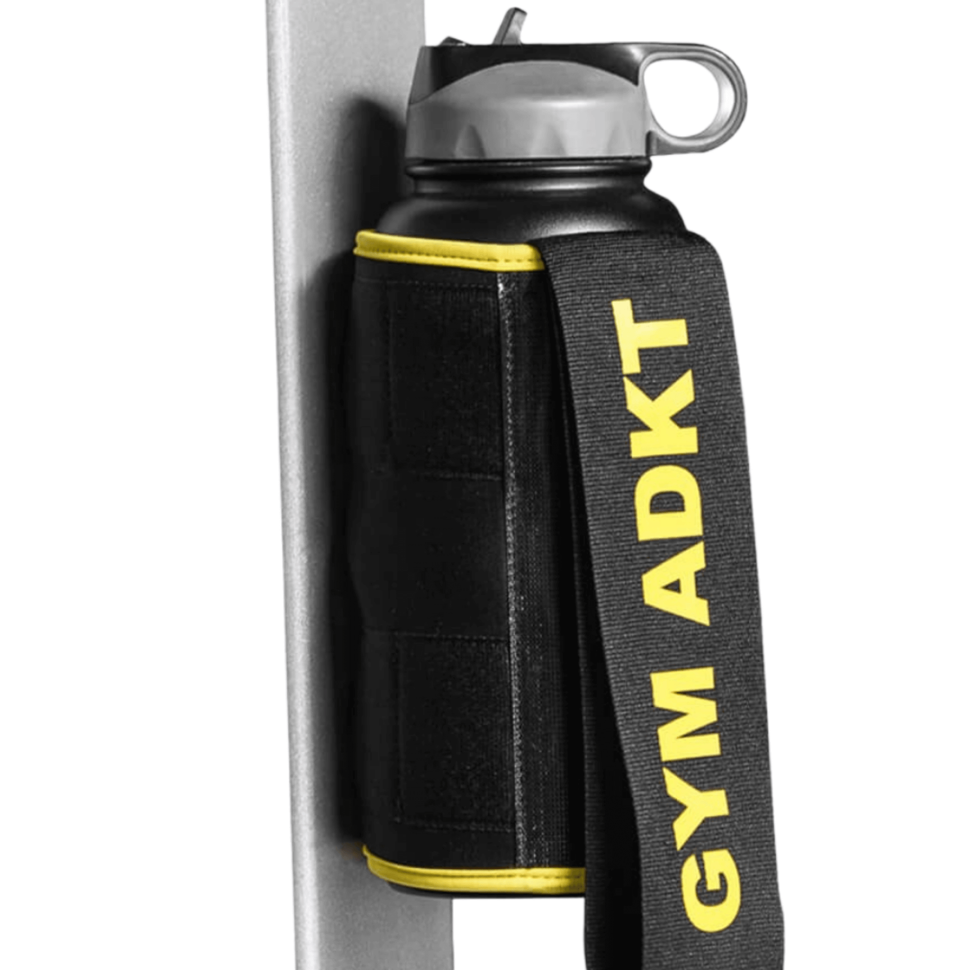 Gym Mate Magnetic Water Bottle Sleeve Pouch. Attaches Magnetically to Metal Surface So Your Bottle Is Always Within Reach. Accessory Pockets for Cell